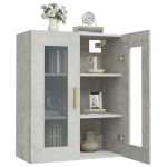 vidaXL Dulap de perete suspendat, gri beton, 69,5x34x90 cm vidaXL Dulap de perete suspendat, gri beton, 69,5x34x90 cm