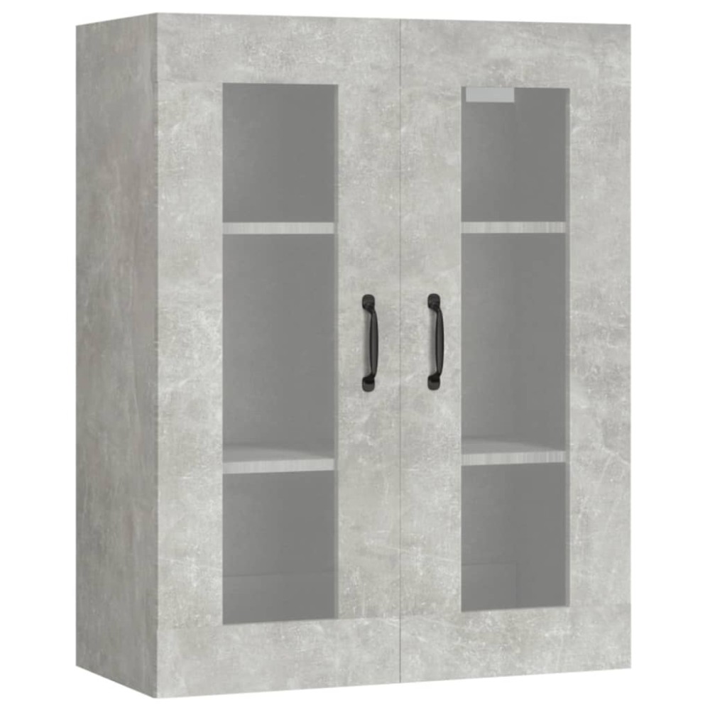vidaXL Dulap de perete suspendat, gri beton, 69,5x34x90 cm