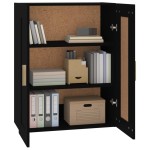 vidaXL Dulap de perete, negru, 69,5x32,5x90 cm, lemn prelucrat vidaXL Dulap de perete, negru, 69,5x32,5x90 cm, lemn prelucrat