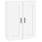 vidaXL Dulap de perete suspendat, alb extralucios, 69,5x32,5x90 cm