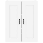 vidaXL Dulap de perete suspendat, alb extralucios, 69,5x32,5x90 cm