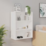 vidaXL Dulap de perete suspendat, alb, 69,5x32,5x90 cm vidaXL Dulap de perete suspendat, alb, 69,5x32,5x90 cm