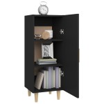vidaXL Servantă, negru, 34,5x34x90 cm, lemn compozit vidaXL Servantă, negru, 34,5x34x90 cm, lemn compozit