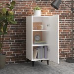 vidaXL Servantă, alb, 34,5x34x90 cm, lemn compozit vidaXL Servantă, alb, 34,5x34x90 cm, lemn compozit