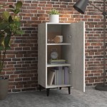 vidaXL Servantă, gri beton, 34,5x34x90 cm, lemn compozit vidaXL Servantă, gri beton, 34,5x34x90 cm, lemn compozit
