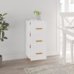 vidaXL Servantă, alb, 34,5x34x90 cm, lemn compozit vidaXL Servantă, alb, 34,5x34x90 cm, lemn compozit