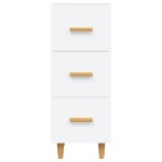 vidaXL Servantă, alb, 34,5x34x90 cm, lemn compozit vidaXL Servantă, alb, 34,5x34x90 cm, lemn compozit