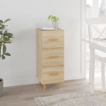 vidaXL Servantă, stejar sonoma, 34,5x34x90 cm, lemn compozit vidaXL Servantă, stejar sonoma, 34,5x34x90 cm, lemn compozit