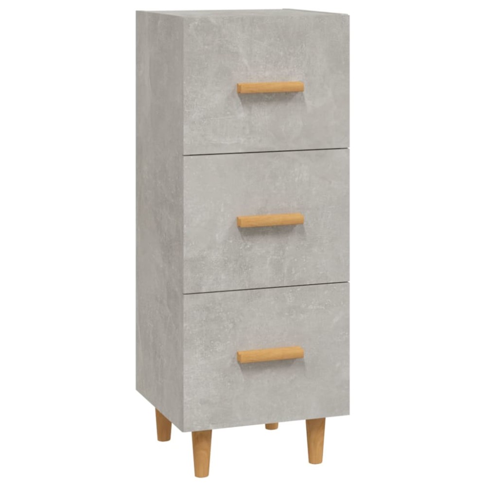 vidaXL Servantă, gri beton, 34,5x34x90 cm, lemn compozit