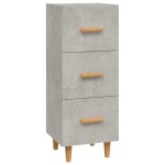 vidaXL Servantă, gri beton, 34,5x34x90 cm, lemn compozit vidaXL Servantă, gri beton, 34,5x34x90 cm, lemn compozit