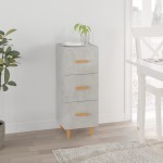 vidaXL Servantă, gri beton, 34,5x34x90 cm, lemn compozit vidaXL Servantă, gri beton, 34,5x34x90 cm, lemn compozit