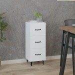 vidaXL Servantă, alb, 34,5x34x90 cm, lemn compozit vidaXL Servantă, alb, 34,5x34x90 cm, lemn compozit