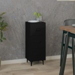 vidaXL Servantă, negru, 34,5x34x90 cm, lemn compozit vidaXL Servantă, negru, 34,5x34x90 cm, lemn compozit