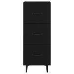 vidaXL Servantă, negru, 34,5x34x90 cm, lemn compozit vidaXL Servantă, negru, 34,5x34x90 cm, lemn compozit