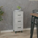 vidaXL Servantă, gri beton, 34,5x34x90 cm, lemn compozit vidaXL Servantă, gri beton, 34,5x34x90 cm, lemn compozit