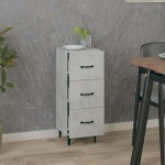 vidaXL Servantă, gri beton, 34,5x34x90 cm, lemn compozit vidaXL Servantă, gri beton, 34,5x34x90 cm, lemn compozit