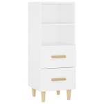 vidaXL Servantă, alb, 34,5x34x90 cm, lemn compozit vidaXL Servantă, alb, 34,5x34x90 cm, lemn compozit