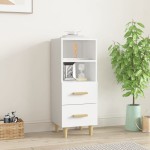 vidaXL Servantă, alb, 34,5x34x90 cm, lemn compozit vidaXL Servantă, alb, 34,5x34x90 cm, lemn compozit
