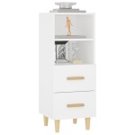 vidaXL Servantă, alb, 34,5x34x90 cm, lemn compozit vidaXL Servantă, alb, 34,5x34x90 cm, lemn compozit