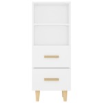 vidaXL Servantă, alb, 34,5x34x90 cm, lemn compozit vidaXL Servantă, alb, 34,5x34x90 cm, lemn compozit