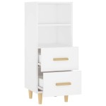 vidaXL Servantă, alb, 34,5x34x90 cm, lemn compozit vidaXL Servantă, alb, 34,5x34x90 cm, lemn compozit