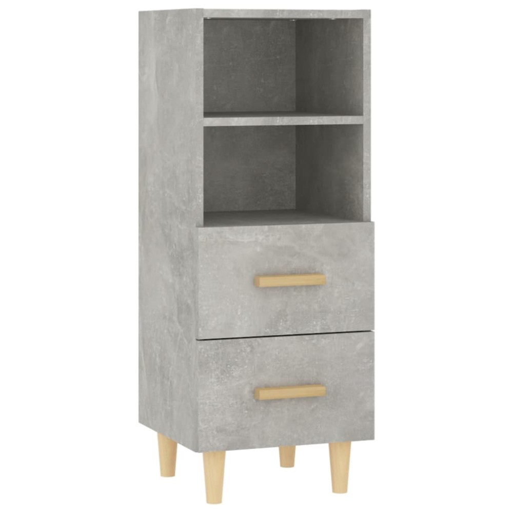 vidaXL Servantă, gri beton, 34,5x34x90 cm, lemn compozit