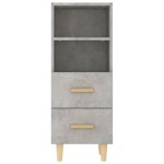 vidaXL Servantă, gri beton, 34,5x34x90 cm, lemn compozit