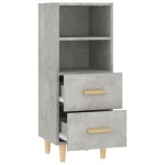 vidaXL Servantă, gri beton, 34,5x34x90 cm, lemn compozit