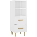 vidaXL Servantă, alb extralucios, 34,5x34x90 cm, lemn compozit vidaXL Servantă, alb extralucios, 34,5x34x90 cm, lemn compozit