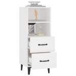 vidaXL Servantă, alb, 34,5x34x90 cm, lemn compozit vidaXL Servantă, alb, 34,5x34x90 cm, lemn compozit