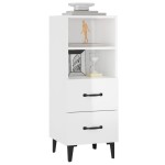 vidaXL Servantă, alb extralucios, 34,5x34x90 cm, lemn prelucrat vidaXL Servantă, alb extralucios, 34,5x34x90 cm, lemn prelucrat