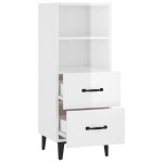 vidaXL Servantă, alb extralucios, 34,5x34x90 cm, lemn prelucrat vidaXL Servantă, alb extralucios, 34,5x34x90 cm, lemn prelucrat