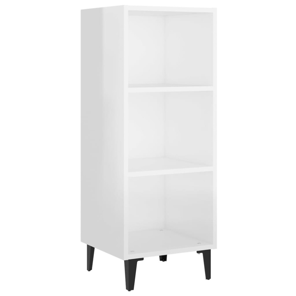 vidaXL Servantă, alb extralucios, 34,5x32,5x90 cm, lemn compozit