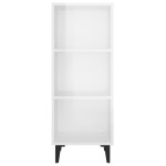 vidaXL Servantă, alb extralucios, 34,5x32,5x90 cm, lemn compozit