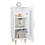 vidaXL Servantă, alb, 34,5x34x90 cm, lemn compozit vidaXL Servantă, alb, 34,5x34x90 cm, lemn compozit