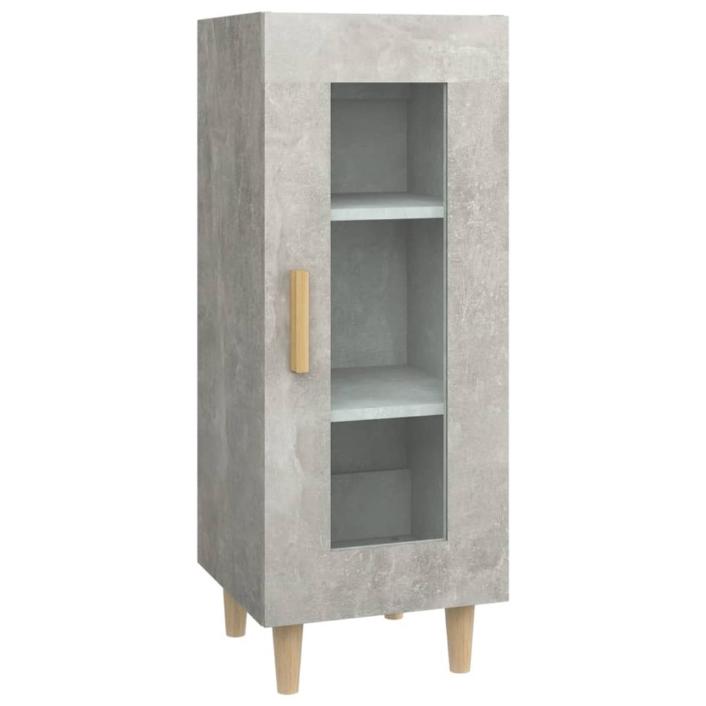 vidaXL Servantă, gri beton, 34,5x34x90 cm, lemn compozit