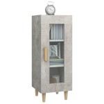 vidaXL Servantă, gri beton, 34,5x34x90 cm, lemn compozit vidaXL Servantă, gri beton, 34,5x34x90 cm, lemn compozit