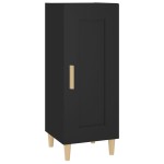 vidaXL Servantă, negru, 34,5x34x90 cm, lemn compozit
