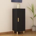vidaXL Servantă, negru, 34,5x34x90 cm, lemn compozit