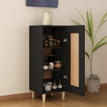 vidaXL Servantă, negru, 34,5x34x90 cm, lemn compozit