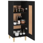 vidaXL Servantă, negru, 34,5x34x90 cm, lemn compozit