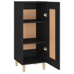 vidaXL Servantă, negru, 34,5x34x90 cm, lemn compozit