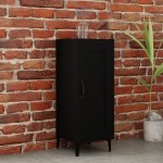 vidaXL Servantă, negru, 34,5x34x90 cm, lemn compozit vidaXL Servantă, negru, 34,5x34x90 cm, lemn compozit