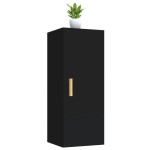 vidaXL Dulap de perete, negru, 34,5x34x90 cm, lemn compozit vidaXL Dulap de perete, negru, 34,5x34x90 cm, lemn compozit