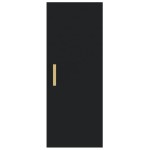 vidaXL Dulap de perete, negru, 34,5x34x90 cm, lemn compozit vidaXL Dulap de perete, negru, 34,5x34x90 cm, lemn compozit