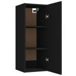 vidaXL Dulap de perete, negru, 34,5x34x90 cm, lemn compozit vidaXL Dulap de perete, negru, 34,5x34x90 cm, lemn compozit