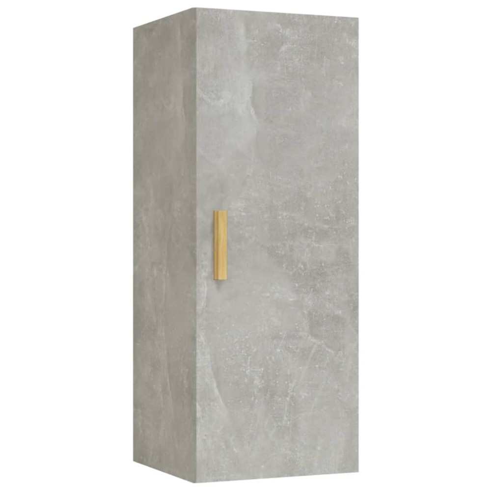 vidaXL Dulap de perete, gri beton, 34,5x34x90 cm, lemn compozit