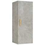 vidaXL Dulap de perete, gri beton, 34,5x34x90 cm, lemn compozit