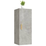 vidaXL Dulap de perete, gri beton, 34,5x34x90 cm, lemn compozit