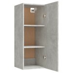 vidaXL Dulap de perete, gri beton, 34,5x34x90 cm, lemn compozit